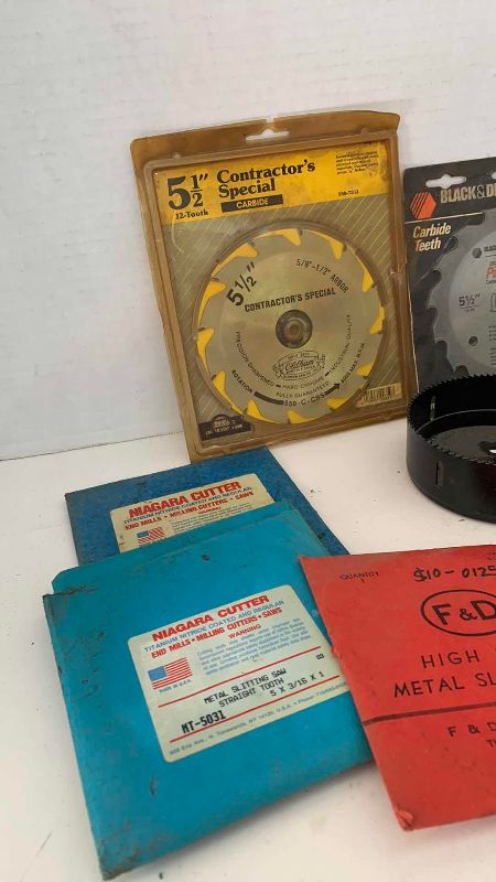 Photo 1 of ASSORTED TYPES OF SAW BLADES