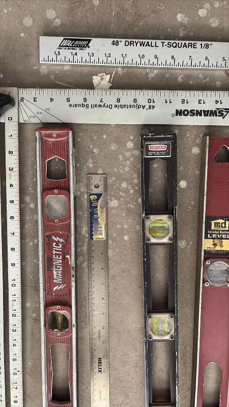 Photo 1 of 6 MEASURING TOOLS AND LEVELING TOOLS