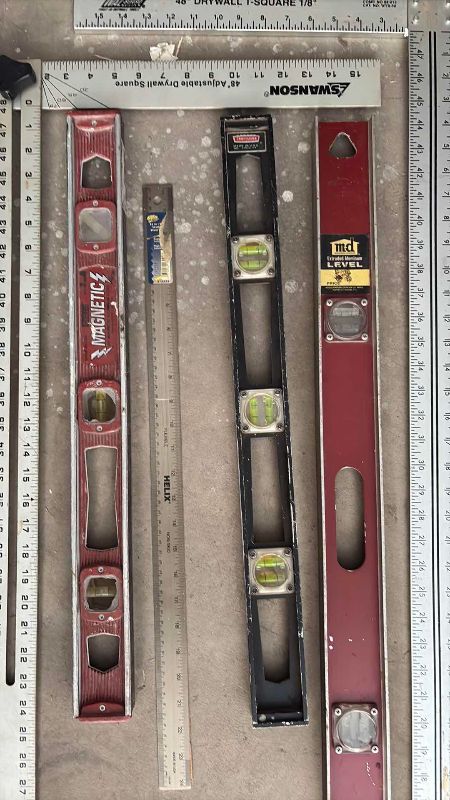 Photo 1 of 6 MEASURING TOOLS AND LEVELING TOOLS
