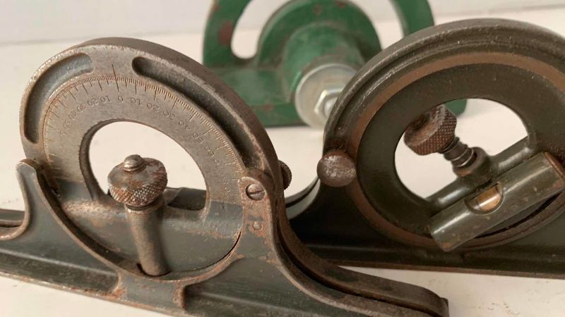 Photo 1 of 2 PROTRACTORS AND AN ANGLE