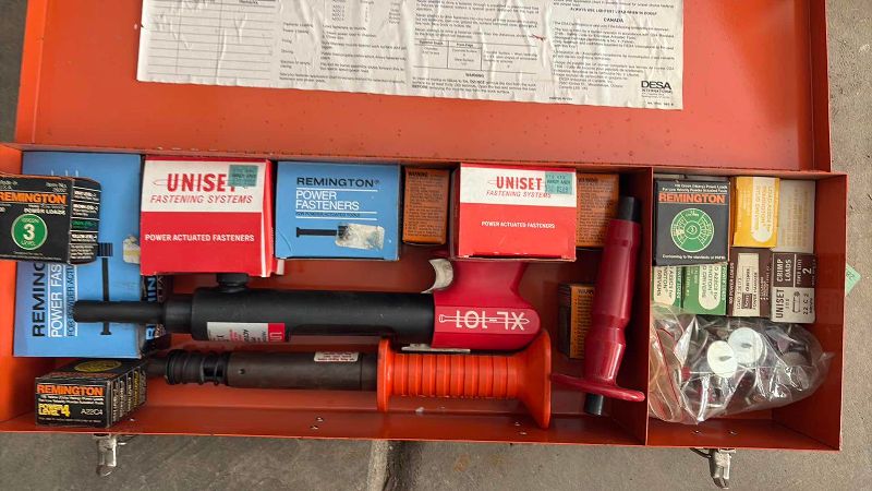 Photo 1 of 2 STUD DRIVERS REMINGTON 480 AND A GUNFIX XL0101 WITH STUDS AND CASE