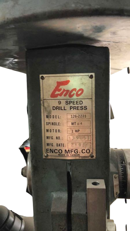 Photo 1 of ENCO 9 SPEED DRILL PRESS MODEL 126-2235