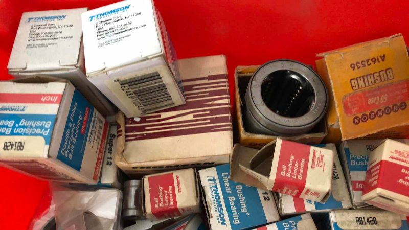 Photo 1 of BOX OF DIFFERENT TYPES OF PRECISION BALL BEARINGS