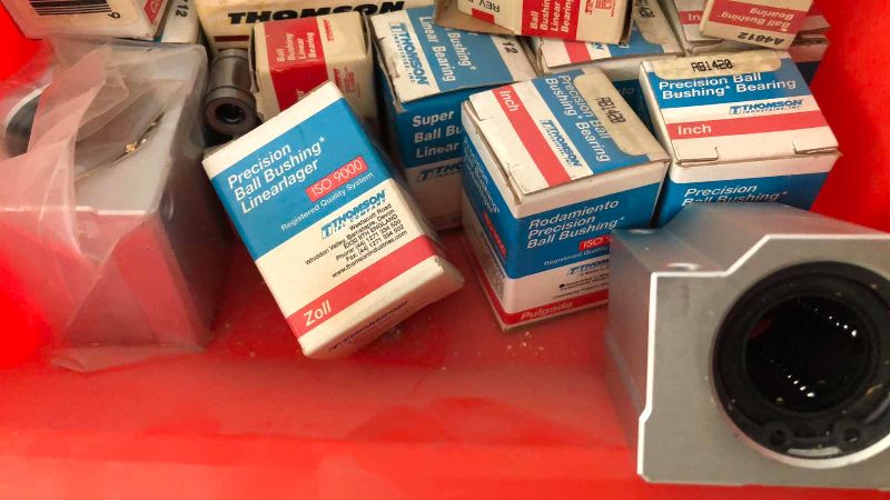 Photo 1 of BOX OF DIFFERENT TYPES OF PRECISION BALL BEARINGS