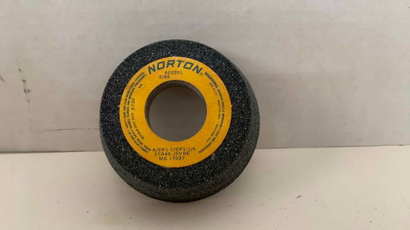 Photo 1 of 8 NORTON GRINDING WHEEL 4/3 X 1 - 1/2 X 1 - 1/4