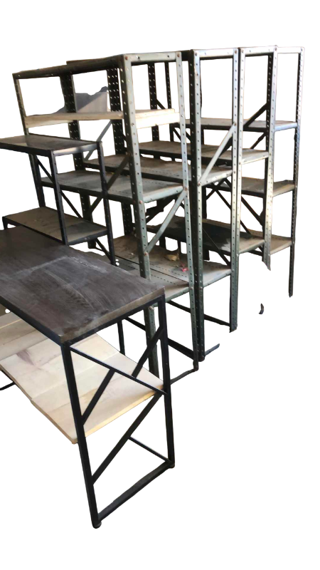 Photo 1 of 4 STEEL AND 1 WOODEN GARAGE SHELVING