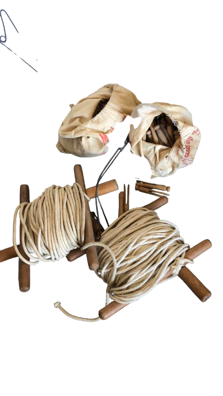 Photo 1 of 2 SETS OF VINTAGE CLOTHES LINES AND CLIPS