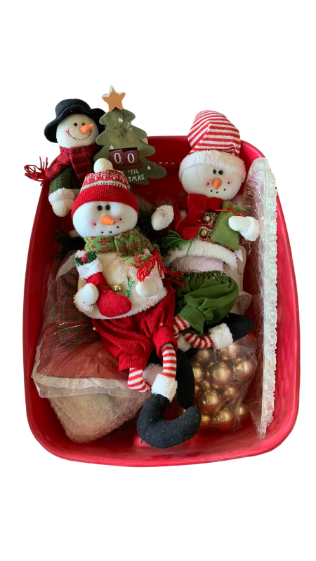 Photo 1 of 3 TUBS OF CHRISTMAS DECORATIONS