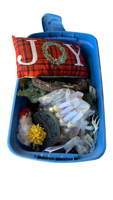 Photo 1 of 3 TUBS OF  CHRISTMAS DECORATIONS