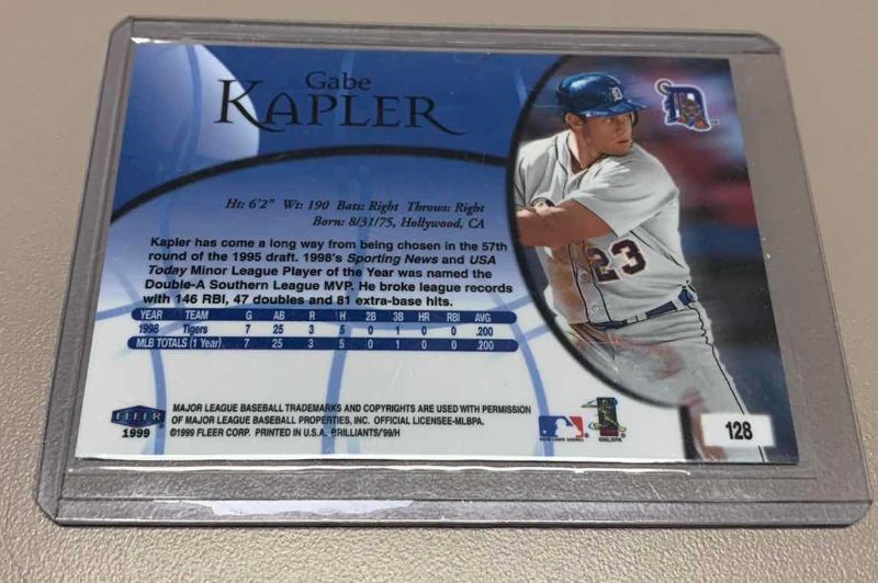 Photo 1 of 1999 GABE KAPLER FLEER MLB BASEBALL ROOKIE CARD
