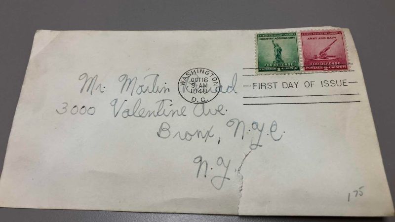 Photo 1 of 2 1940 UNITED STATES NATIONAL DEFENSE STAMPS FIRST DAY OF ISSUE