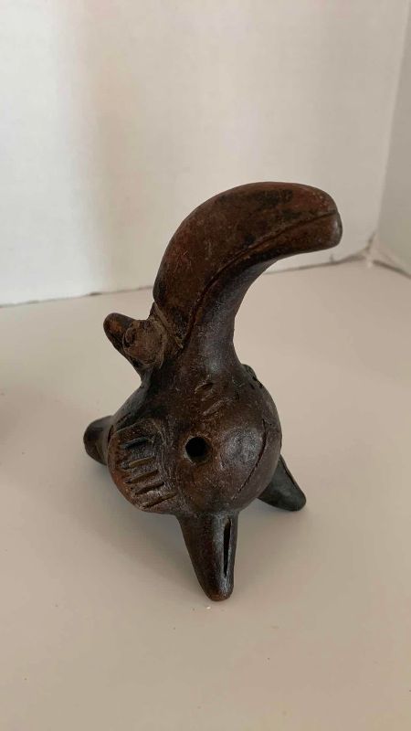 Photo 1 of 2 VINTAGE PRE-COLUMBIAN STYLE TERRACOTTA CLAY DIETY FIGURE S