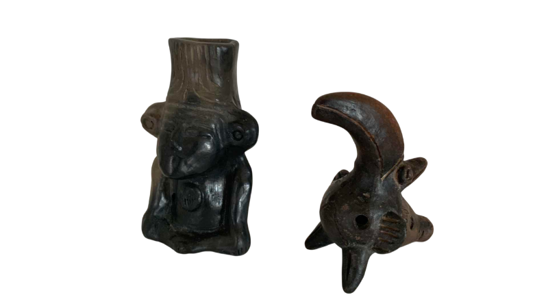 Photo 1 of 2 VINTAGE PRE-COLUMBIAN STYLE TERRACOTTA CLAY DIETY FIGURE S