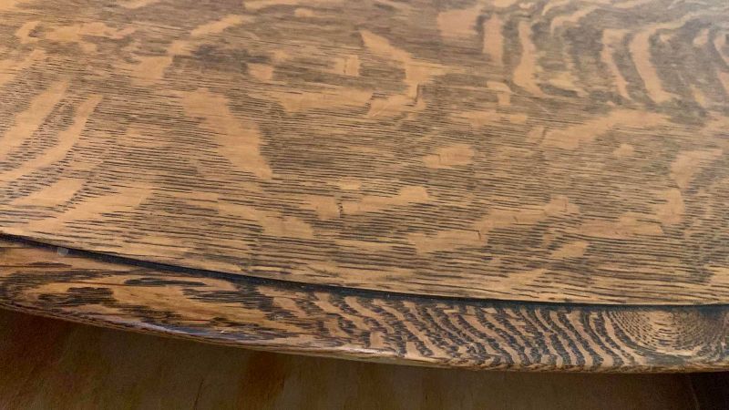 Photo 1 of QUARTER SAWN OAK DOUBLE PEDESTAL OVAL LIBRARY TABLE 47” X 29” H 30”