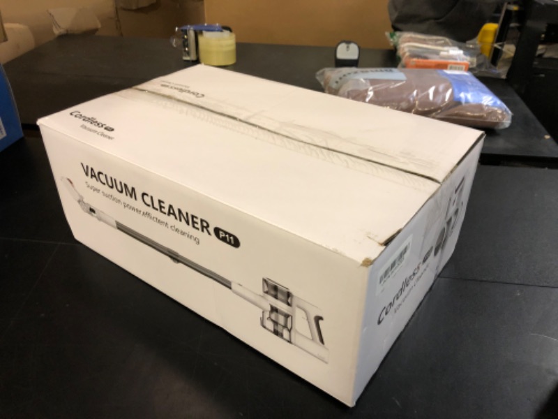 Photo 1 of Ljuren Vacuum Cleaners for Home, 80,000PRM Powerful Motor Cordless Vacuum with Removable 2200mAH Battery up to 35 Mins Worktime, 2 Adjustable Modes and Detachable Parts Stick Vacuum (White Zinc Gray)