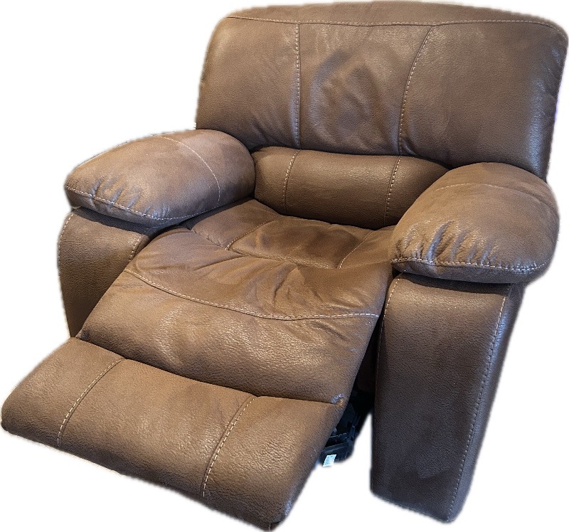 Photo 1 of BROWN SOFT SUEDE ROCKING RECLINER CHAIR