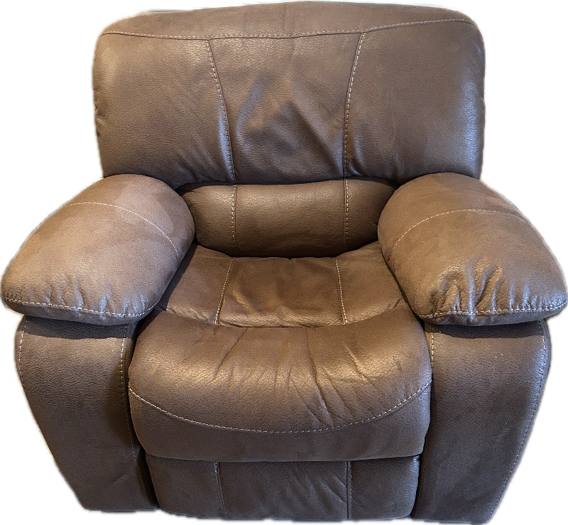 Photo 1 of BROWN SOFT SUEDE ROCKING RECLINER CHAIR