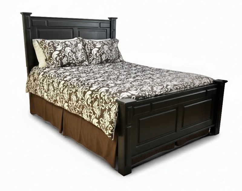 Photo 1 of CLASSIC FURNITURE TAMARACK BLACK WOOD PANEL B D FRAME ONLY MATTRESS NOT INCLUDED 64" X 85"