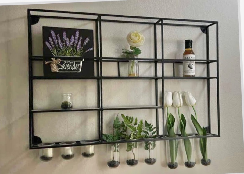 Photo 1 of DECORATIVE BLACK METAL WALL DISPLAY 36" X 24"