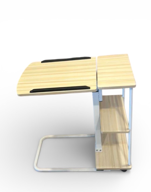 Photo 1 of ADJUSTABLE HEIGHT OVERBED OR C-SHAPED SIDE TABLE ON WHEELS. 27” x 16” x 27”