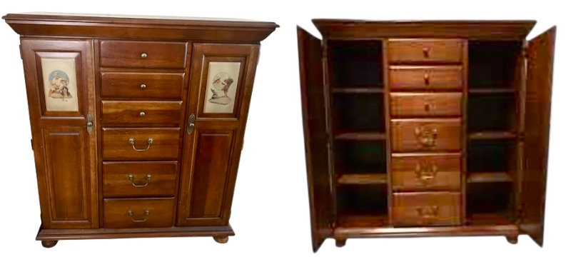 Photo 1 of NORMAN ROCKWELL COLLECTION ARMOIRE FROM STANLEY FURNITURE 
48" X 19" H 53"