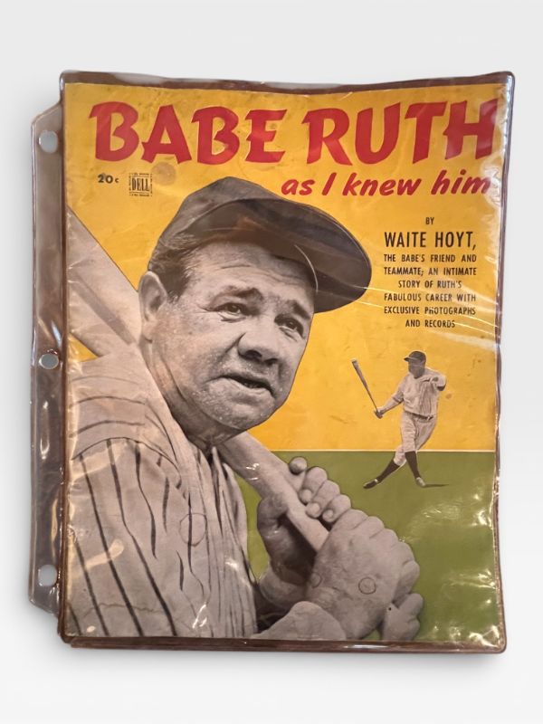 Photo 1 of 1948 DELL MAGAZINE “BABE RUTH AS I KNEW HIM” IN PLASTIC SLEEVE