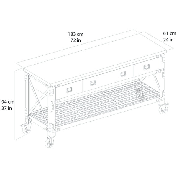 Photo 1 of DURAMAX 72” ROLLING 3-DRAWER WORKBENCH