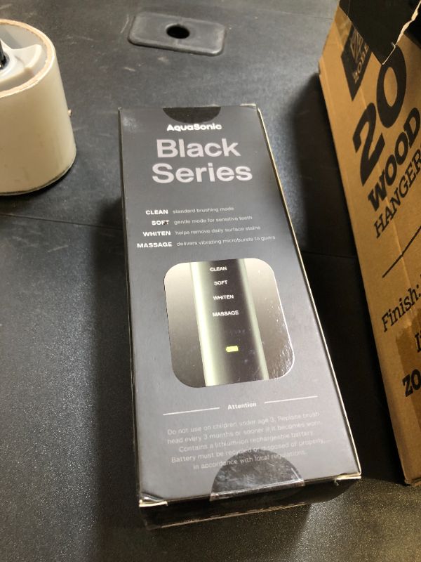 Photo 1 of Aquasonic Black Series Ultra Whitening Toothbrush – ADA Accepted Electric Toothbrush- 8 Brush Heads & Travel Case – 40,000 VPM Electric Motor & Wireless Charging - 4 Modes w Smart Timer