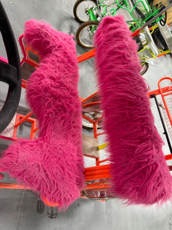 Photo 1 of CUSTOM WHIMSICAL SURREY LIMOUSINE DELUXE 7 SPEED 4 WHEEL 4 PEDALERS DUAL SIDES PEDAL BIKE-BRIGHT PINK/ORAND W WHITE TOAD STOOL TOP-BY THE SURREY COMPANY