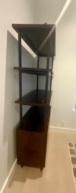Photo 1 of HIGH-END CARBON BROWN BURL WOOD BOOKSHELF (42”x17” H78”)