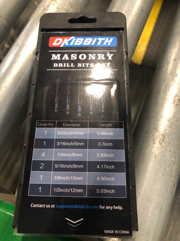 Photo 1 of 10 Piece Masonry Drill Bits for Tile Glass Ceramic Wall Brick Stone Soft-Metal Wood, Concrete Drill Bit Set,Carbide Tungsten Steel Alloy