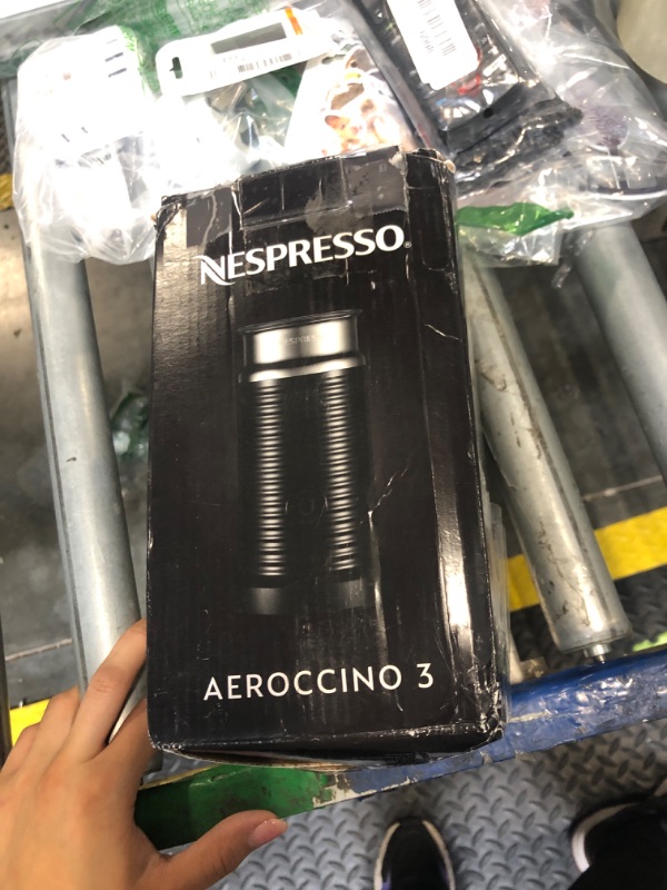 Photo 1 of  NO LIDS**********Nestle Nespresso Aeroccino3 3594 Black Milk Frother