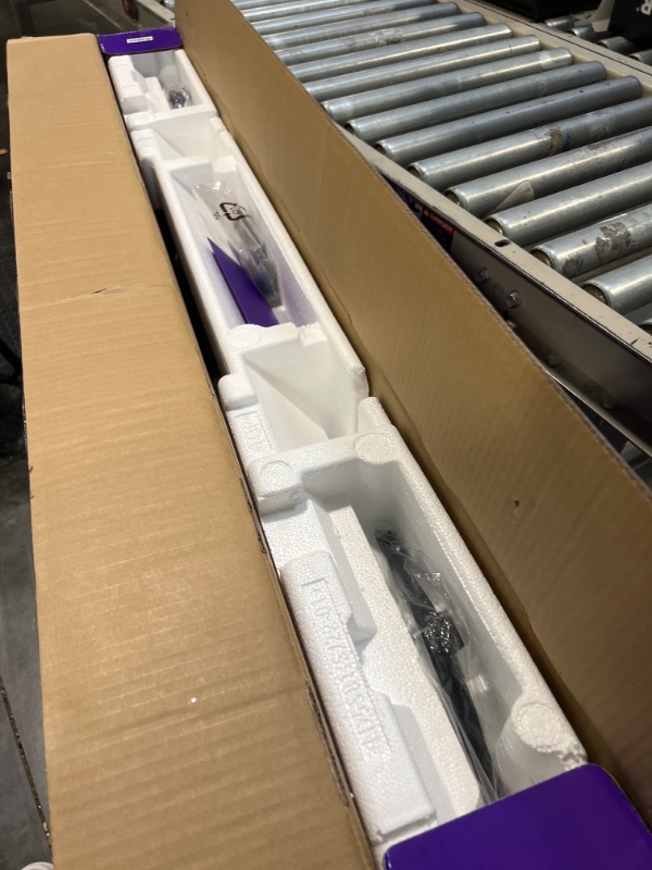 Photo 1 of *DAMAGED**Roku Smart TV 2025 – 55-Inch Select Series, 4K HDR TV – Roku TV with Enhanced Voice Remote – Flat Screen LED Television with Wi-Fi for Streaming Live Local News, Sports, Family Entertainment. 