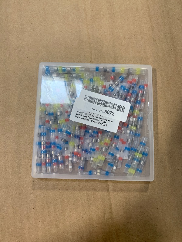 Photo 1 of 140PCS Waterproof Solder Seal Wire Connectors AWG 26-10 Kit, Heat Shrink Butt Connectors Terminals Solder Sleeve Wire Splice Connector for Marine Boat Wire Joint