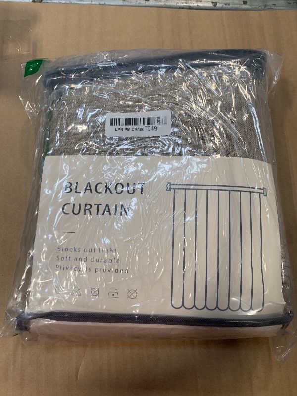 Photo 1 of 100% Blackout Shield Linen Blackout Curtains for Bedroom 84 Inches Long, Back Tab/Rod Pocket Living Room Drapes, Thermal Insulated Blackout Curtains 2 Panels Set, 50" W x 84" L, Faux Linen