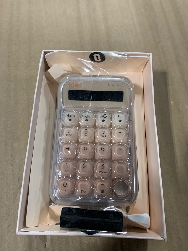 Photo 1 of ** DAMAGE TO THE BOX ** Lofree Foundation Tri-Mode Wireless Numpad White LED Backlight Compatible with MacOS, iOS, Windows, and Android