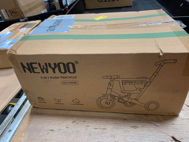 Photo 1 of [missing important bolts] newyoo Tricycle for Toddlers 1-3, Toddler Bike, 5 in 1 Trike with Push Handle, Christmas and Birthday Gift and Toy for Girls, Convert to Baby Balance Bike, Pink, TR008