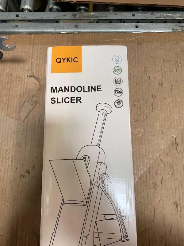 Photo 1 of QYKIC Safe Mandoline Slicer,Vegetable Potato Slice Food Cutter for Kitchen,Thickness Adjustable Upright Veggie Chopper for Fast Meal prep