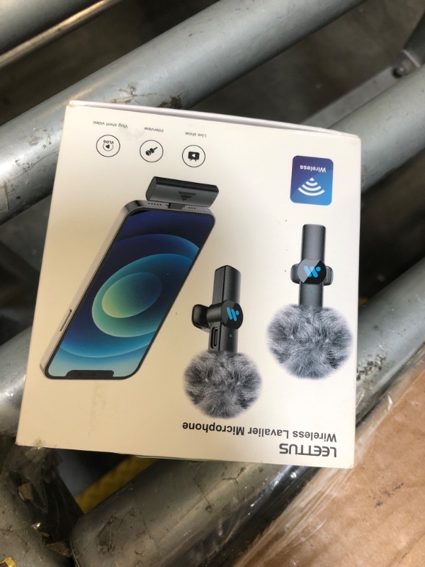 Photo 1 of [Lightning] Leettus 2pcs Lavalier Wireless Microphone for iPhone 5 - 14 Video Recording,Mini Microphone for Game Live Streaming,Interviews,YouTube,TikTok,Vlog