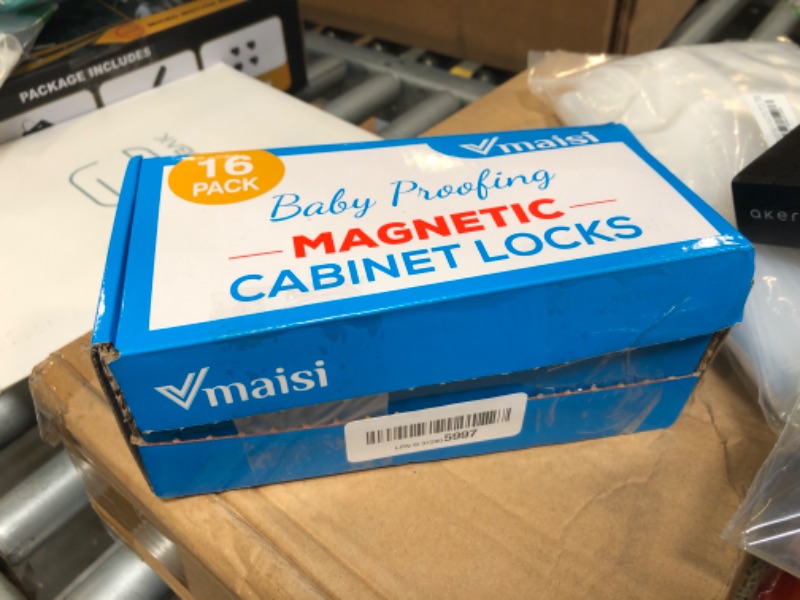 Photo 1 of 16 Pack Child Safety Magnetic Cabinet Locks - Vmaisi Children Proof Cupboard Baby Locks Latches - Adhesive for Cabinets & Drawers and Screws Fixed for Protection