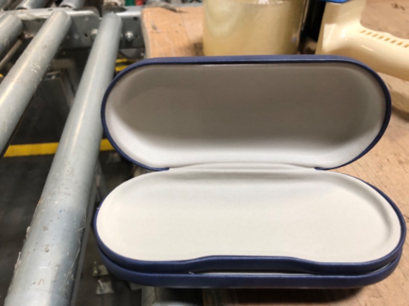 Photo 1 of **NO INCLUDE GLASSES**Muf 2 in 1 Contact Lens Case and Glasses Case,Double Sided Dual Use Design,Leak Proof & Portable,Tweezer and Contact Lens Solution Bottle Included for Travel Kit,Blue