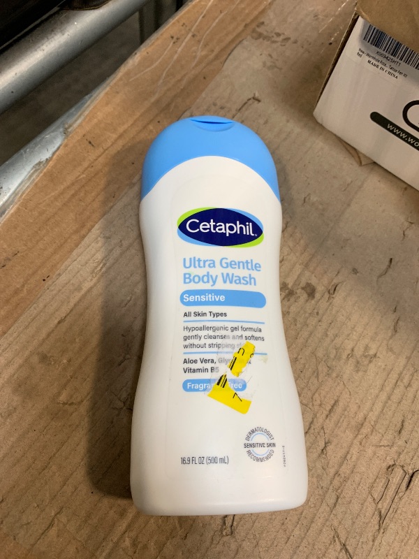 Photo 1 of **ONLY ONE** USED*** Cetaphil Ultra Gentle Refreshing Body Wash, For Dry to Normal, Sensitive Skin, 16.9oz Pack of 3, Aloe Vera, Calendula, Vitamin B5, Hypoallergenic, Paraben Free, Fragrance Free, Dermatologist Tested