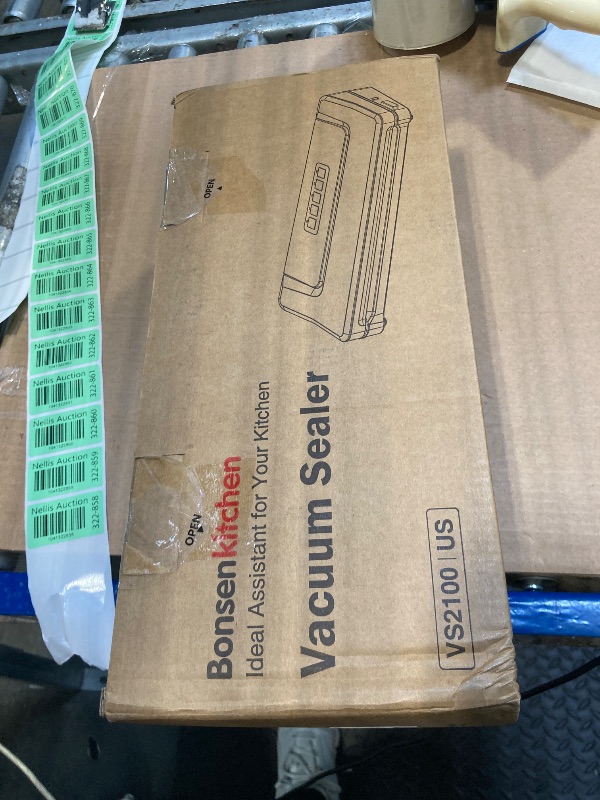 Photo 1 of [Updated 2025] Bonsenkitchen Vacuum Sealer Machine + 40 Vacuum Bags, Fast-Compact/Multi-Functional Food Vacuum Sealer with External Vacuum System, Silver