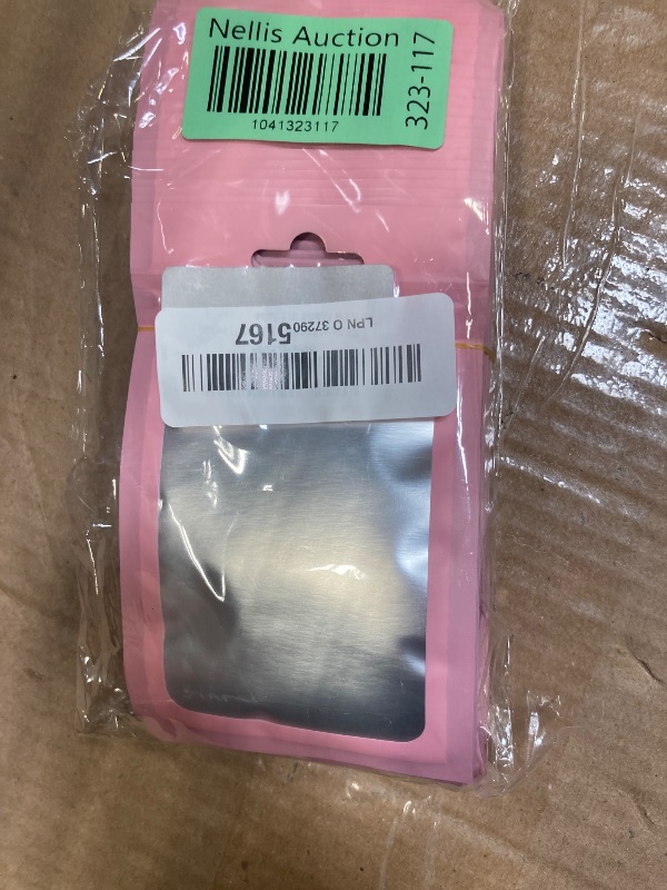 Photo 1 of 100 Pieces Resealable Mylar Bags with Zipper and Clear Window Smell Proof Packaging Bags Foil Pouch Zip Bag for Food Self Sealing Storage Supplies (Pink, 3.14x5.11 inches)