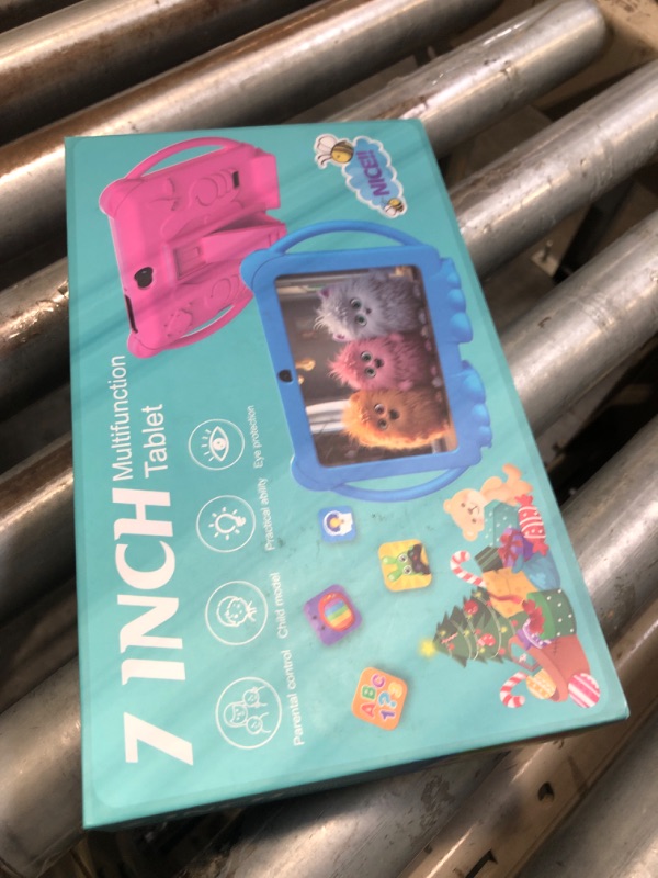 Photo 1 of **LOCKED** PEICHENG Kids Tablet 7 inch Android 12.0 for Toddler, 4GB RAM 32GB ROM Bluetooth IPS Screen Parental Control Dual Camera Shockproof Case for Educational Games, (1PCS, Blue)