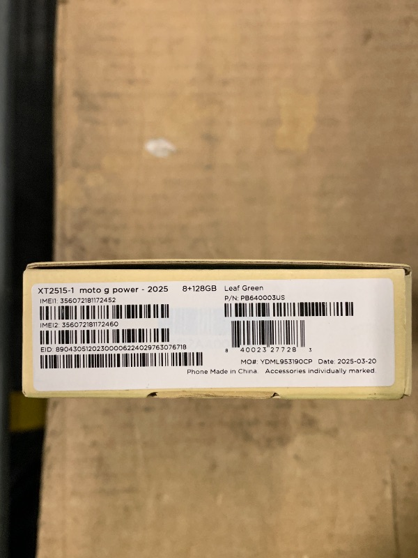 Photo 1 of ***LOCKED***Motorola Moto G Power - 2025 | Unlocked | Made for US 8/128GB | 50MP Camera | Leaf Green