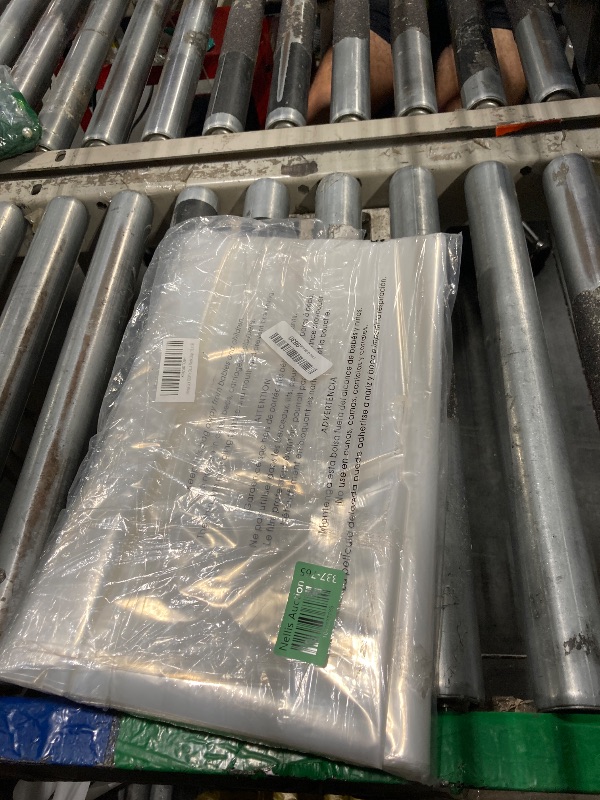 Photo 1 of 100 Clear Plastic Bags with Handles - 16"x18" Glossy Retail Bags for Shopping, Clothing and Trade Show
