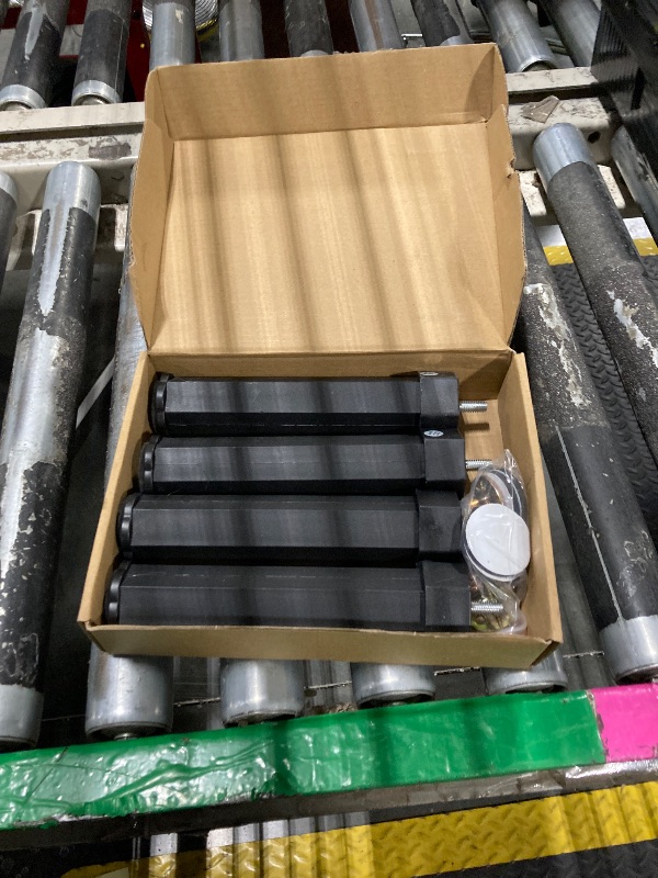 Photo 1 of LIMTIEN Adjustable Bed Frame Support Legs, Frame Center Slats Heavy Support Leg, Extra Durable Plastic Feet, for King Bed, Sofa, Table, Furniture Cabinet Replacement Parts (4, 7.5-12inches)