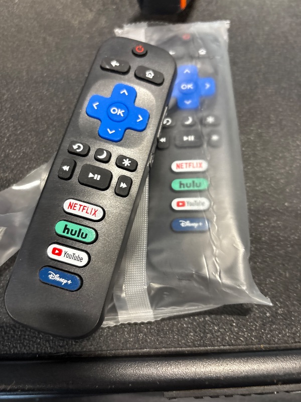 Photo 1 of (Pack of 2) Replacement-Remote-Control for Roku-TV,Compatible for TCL Roku/Hisense Roku/Onn Roku/Philips Roku Smart TVs(Not for Roku Stick and Box)