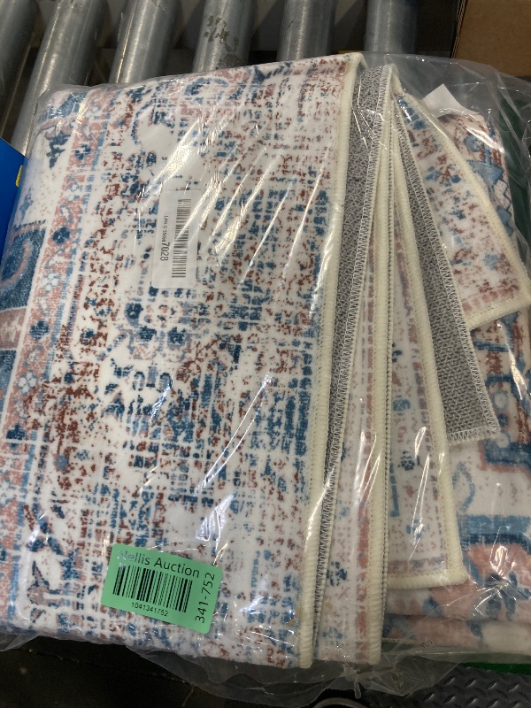 Photo 1 of CHAMPLANT Retro Washable Area Rug 4X6 Washable Living Room Boho Chic Medallion Distressed DesignIndoor Non-Slip Large Accent Throw Rug for Kitchen Bedroom Office Carpet. 